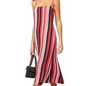 Reformation Rosaly Midi Dress in Isabelle Stripe